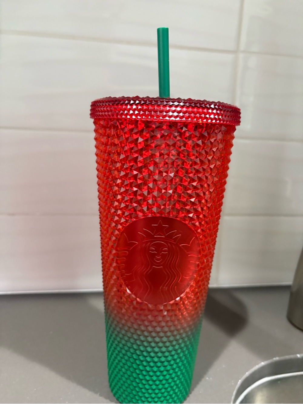 Disney Green Starbucks Tumbler Lid with Sticker